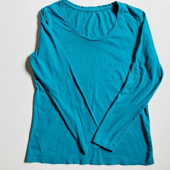 Alfred Sung Teal Long Sleeve Tee - Picture 2 of 3